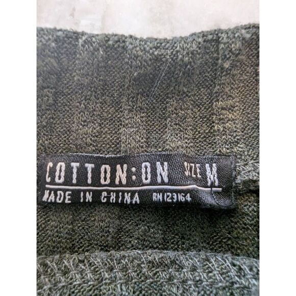 Cotton On Sweater Tank Top Women's Medium Hunter Green Mock Neck Ribbed light - Picture 4 of 7